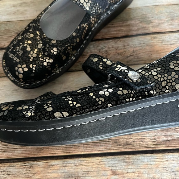 Alegria Leather Metallic Mosaic Mary Janes BEL-780 Size EU 38 US 8 - Picture 8 of 10